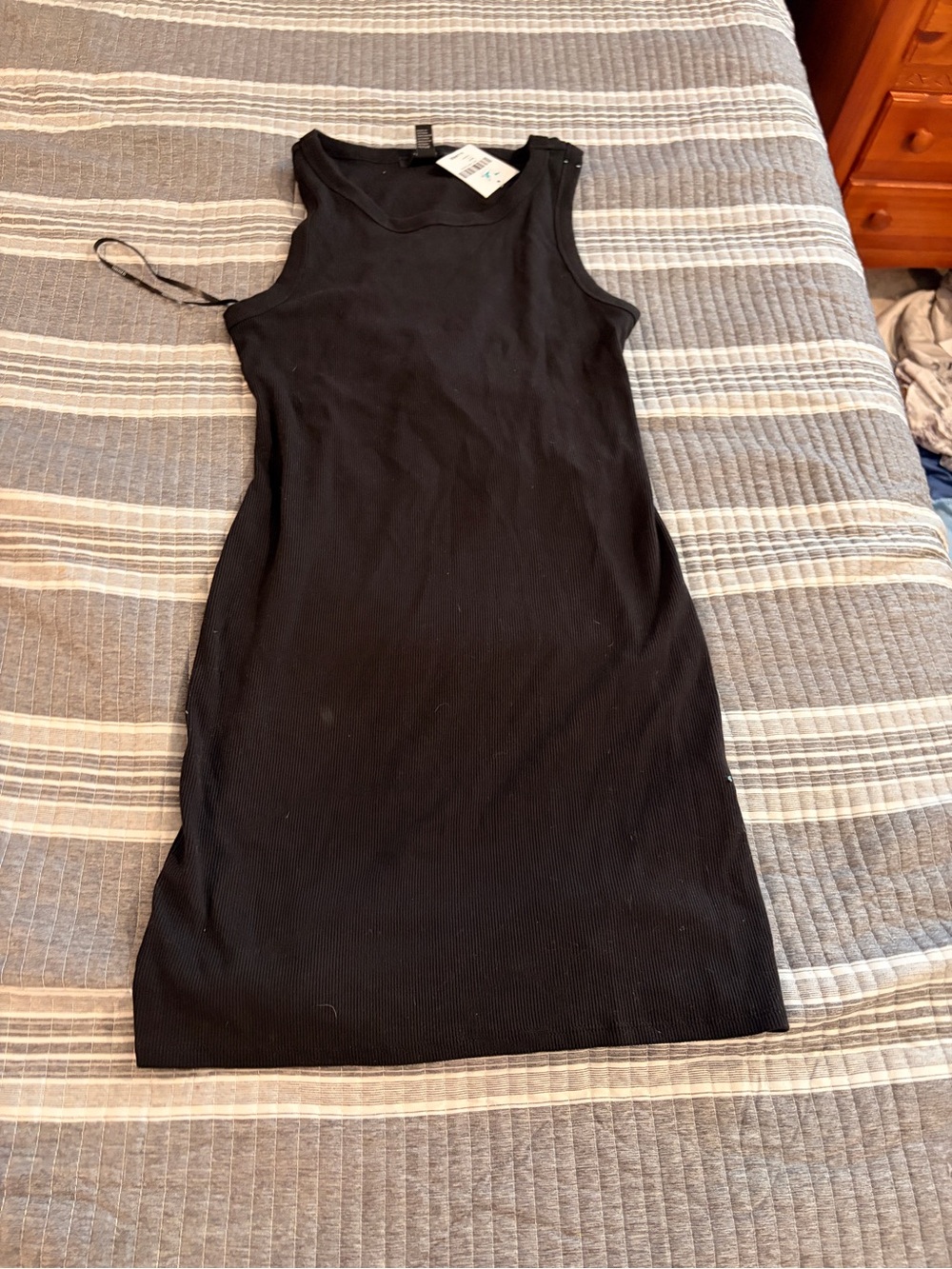 Nwt Forever 21 Black Ribbed Tank Dress - Women’s XL